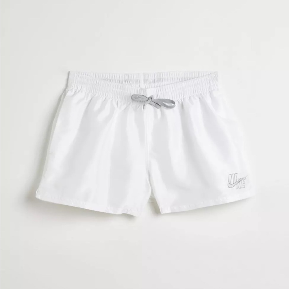 Nike UO Exclusive 3" Logo Swim Short Size Large Color White and Grey